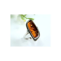 Bernsteinschmuck - Bernstein-Ring 20 mm Silber-925 (HB96)