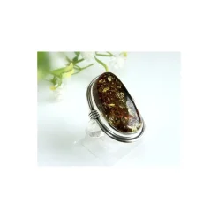 Bernsteinschmuck - Bernstein-Ring 20 mm Silber-925 (HA35)