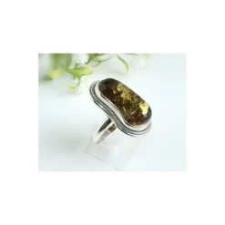 Bernsteinschmuck - Bernstein-Ring 20 mm Silber-925 (HA36)