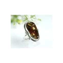 Bernsteinschmuck - Bernstein-Ring 20 mm Silber-925 (HA33)