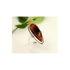 Bernsteinschmuck - Bernstein-Ring 21 mm Silber-925 (CJ92)