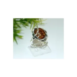 Bernsteinschmuck - Bernstein-Ring 20 mm Silber-925 (HF09)