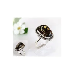 Bernsteinschmuck - Bernstein-Ring 20 mm Silber-925 (HF75)