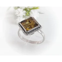 Bernsteinschmuck - Bernstein-Ring Silber-925 (hf108)