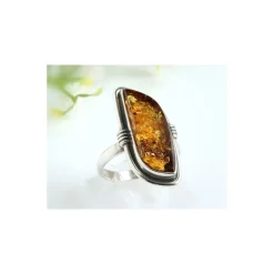 Bernsteinschmuck - Bernstein-Ring 20 mm Silber-925 (HB07)