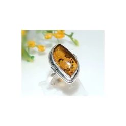 Bernsteinschmuck - Bernstein-Ring 20 mm Silber-925 CJ26