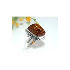 Bernsteinschmuck - Bernstein-Ring 20,5 mm Silber-925 CJ23