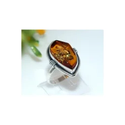 Bernsteinschmuck - Bernstein-Ring 20 mm Silber-925 CJ45
