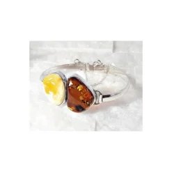 Bernsteinschmuck - Bernstein-Armreif 17 cm Silber-925 (BB136)