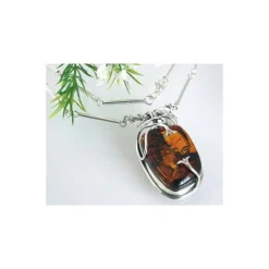 Bernsteinschmuck - Bernstein-Collier 45 cm Silber 925 (CW57)