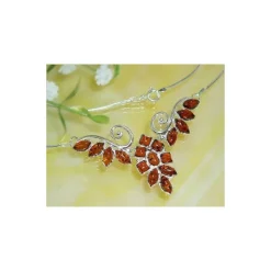 Bernsteinschmuck Bernstein Collier Silber 925 BE26