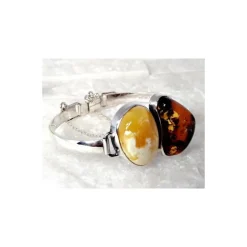 Bernsteinschmuck - Bernstein-Armreif 17 cm Silber-925 (BB136)