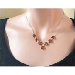 Bernsteinschmuck Bernstein Collier Silber 925 BE36