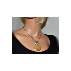 Bernsteinschmuck - Bernstein-Collier 45cm Silber 925 (DC127)