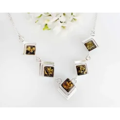 Bernsteinschmuck - Bernstein Collier Silber-925 (BE88)