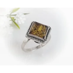 Bernsteinschmuck - Bernstein-Ring Silber-925 (hf108)