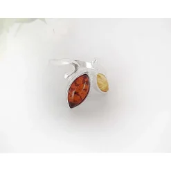 Bernsteinschmuck - Bernstein-Ring Silber-925 (BR319)