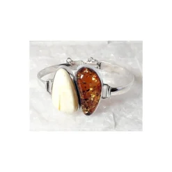 Bernsteinschmuck - Bernstein-Armreif 17 cm Silber-925 (BB131)