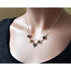 Bernsteinschmuck - Bernstein Collier Silber-925 (BE88)
