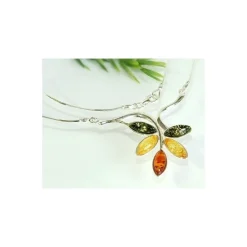 Bernsteinschmuck Bernstein Collier Silber 925 DB38a