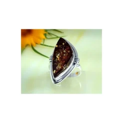 Bernsteinschmuck Bernstein Ring 18 mm Silber 925 HC91