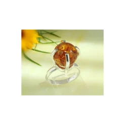 Bernsteinschmuck Bernstein Ring 17 mm Silber 925 HC92