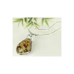Bernsteinschmuck Bernstein Collier Silber 925 CR09a