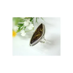 Bernsteinschmuck Bernstein Ring 18 mm Silber 925 HD41a