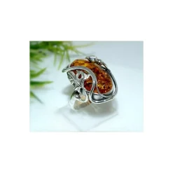 Bernsteinschmuck Bernstein Ring 18 mm Silber 925 HE43a