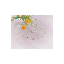 Collier 45 cm geflochten Kugelkette Silber 925 KC123