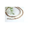 Collier Silber vergoldet geflochten 42 cm Silber-925 KC64