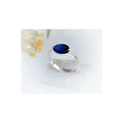 Damen Ring blau Silber 925 Silberschmuck SS95