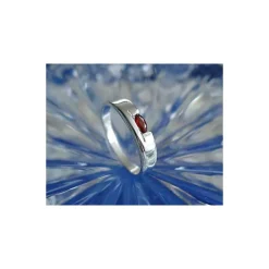 Damen Ring Silber 925 Silberschmuck Granat rot QB