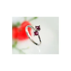 Damen Ring Silber 925 Silberschmuck Amethyst lila ES48