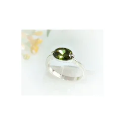 Damen Ring Silber 925 Silberschmuck olivengrün SS94