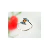 Damen Ring Silber 925 Silberschmuck Blautopas ES46