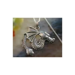Drachen Anhänger Sterlingsilber Silber-925 (B6)