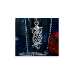 Eulen Anhänger Silber 925 Eule Silberschmuck BQ