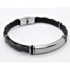 Herrenarmband Leder schwarz 22,5 cm SG177