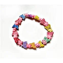 Kinderschmuck Gummizug Armband Schmetterling Blume ak18