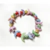 Kinderschmuck Gummizug Armband Mond & Blume ak10