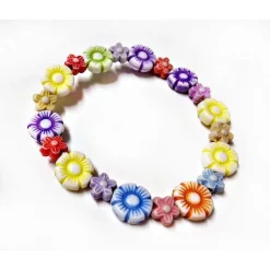 Kinderschmuck Gummizug Armband Blumen ak14