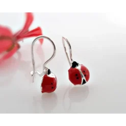 Kinderschmuck Ohrhänger Marienkäfer Silber 925 ak101
