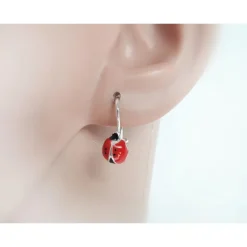 Kinderschmuck Ohrhänger Marienkäfer Silber 925 ak101