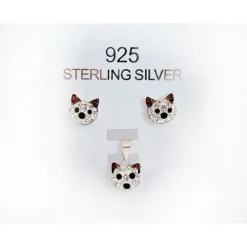 Kinderschmuck Schmuckset Silber Bärchen 925 AK108