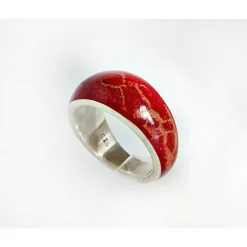 Korallen Ring Silber 925 KL312