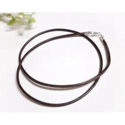 Lederband braun 50 cm / 2,5 mm Silber 925 LKB02