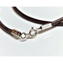 Lederband braun 50 cm / 2,5 mm Silber 925 LKB02