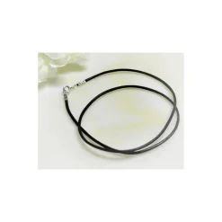 Lederband schwarz 38 cm - 60 cm / 1,5 mm (KC171)