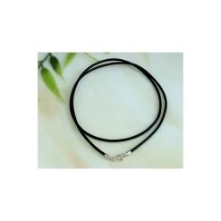 Lederband schwarz 40 cm / 50 cm / 3mm (KC28)